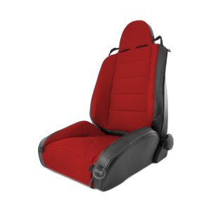 Jeep TJ Racing Seat - Front - Rugged Ridge - XHD Reclining - Black w/Red Insert - `97-`06